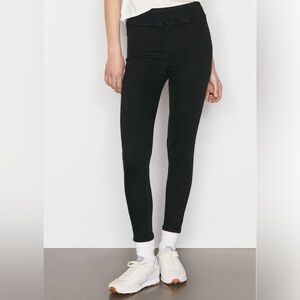 Frame Denim Sheen Noir The Jetset Skinny Crop Pullon Jeans Size Small